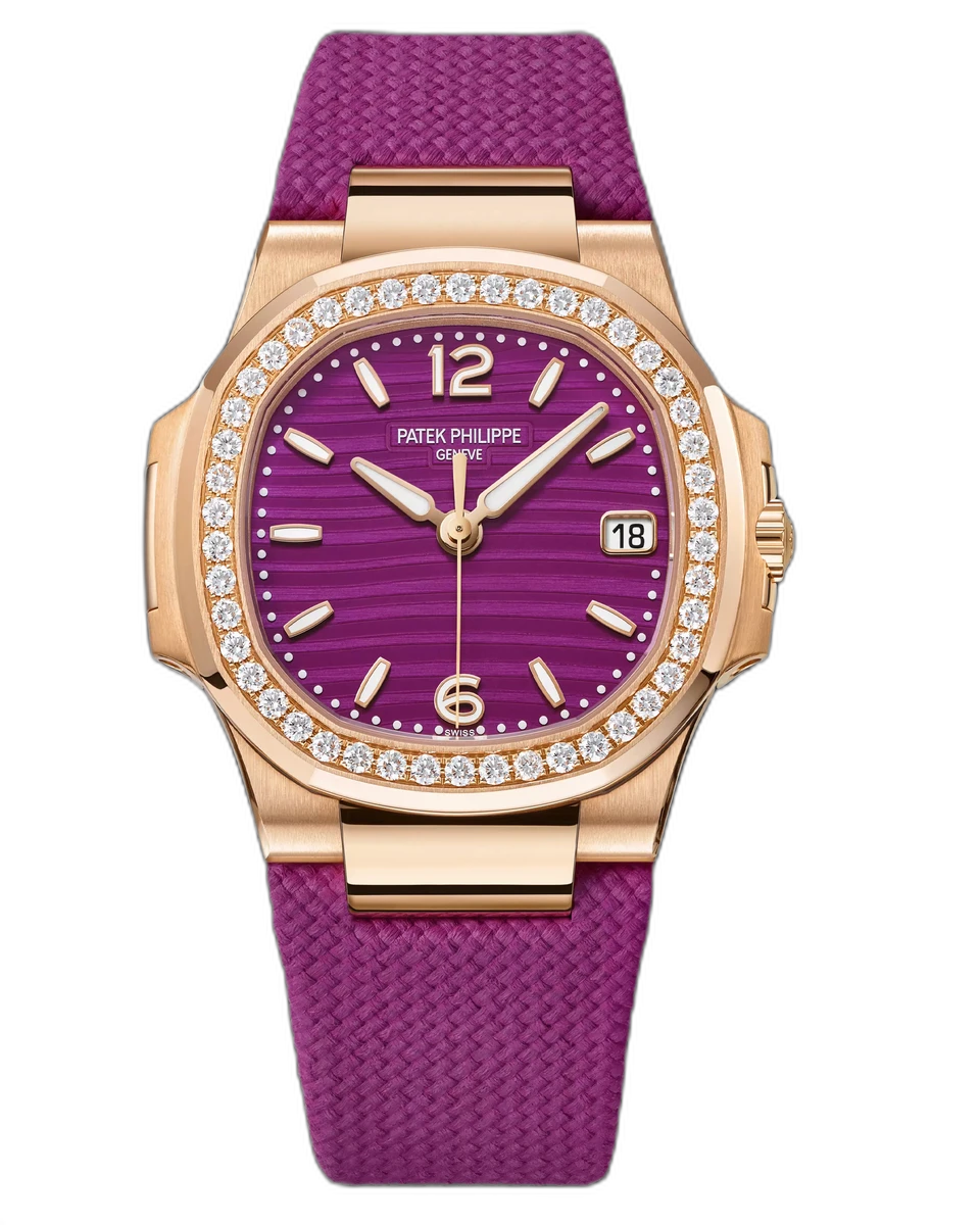 Patek Philippe Nautilus 7010R-013 Quartz Diamond Lacquered Purple Dial