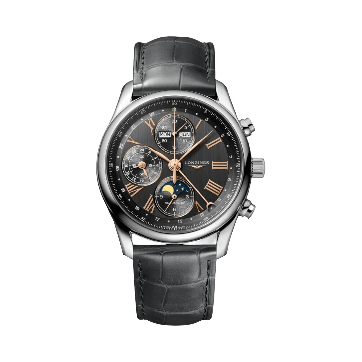 Longines Master Collection Chrono Moonphase L26734612 Automatic 40mm Black Dial Mens Watch
