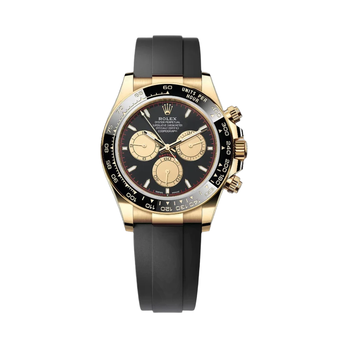 Rolex Cosmograph Daytona 126518LN-0004 Gelbgold Schwarzes & Champagner Zifferblatt 40mm Herrenuhr