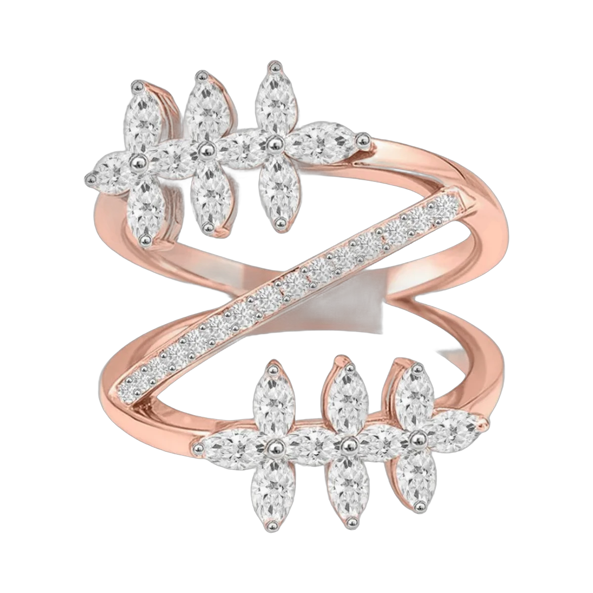 ROUND-MARQUISE RING-HRD-E-F/VS 1.12 CTS- A42R,Total Wt - 7.90gm
