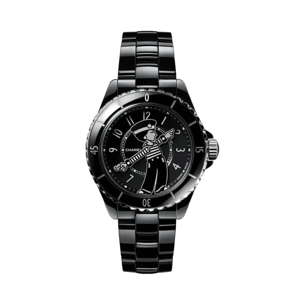 Chanel Mademoiselle J12 H7609 LA Pausa Black Ceramic 38mm