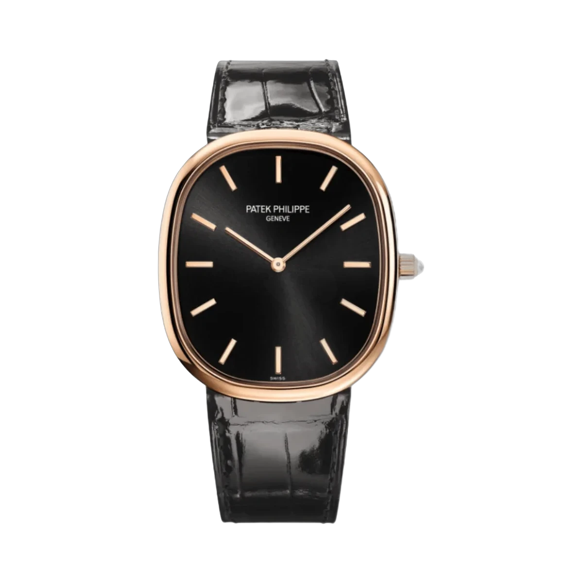 Patek Philippe Golden Ellipse 5738R-001 Ebony 18K Rose Gold Black Dial