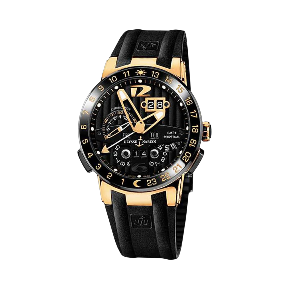 Ulysse Nardin El Toro 326-03-3 GMT Perpetual Calendar 43mm 18K Rose Gold