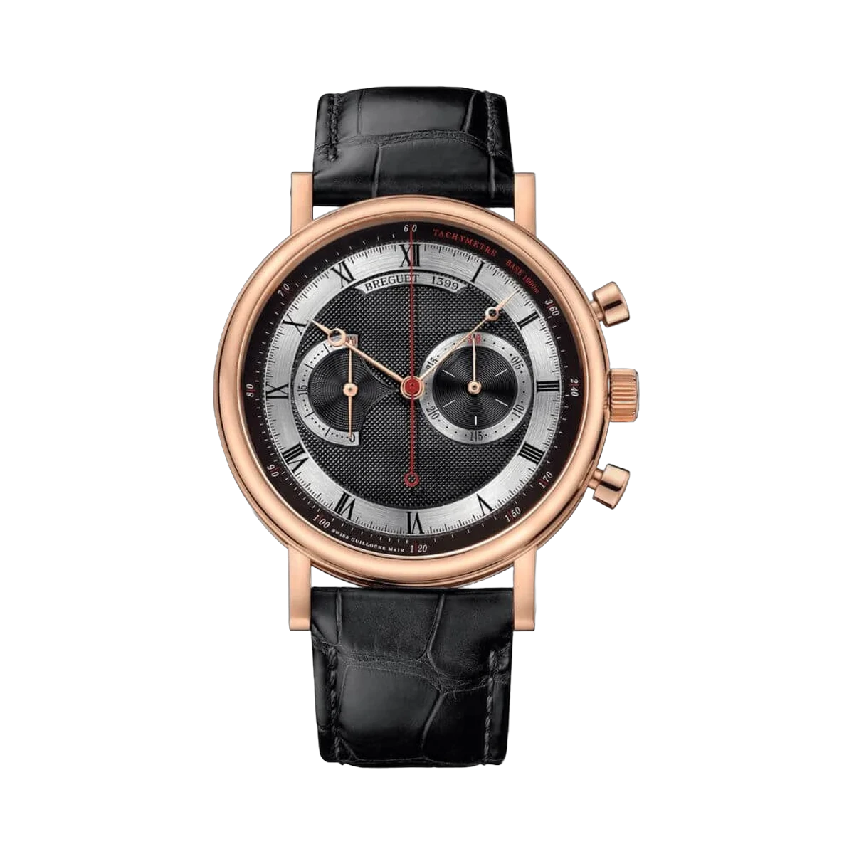 Breguet Classique 5287R/92/9ZU Chronograph Herrenuhr mit schwarz rhodiniertem Zifferblatt