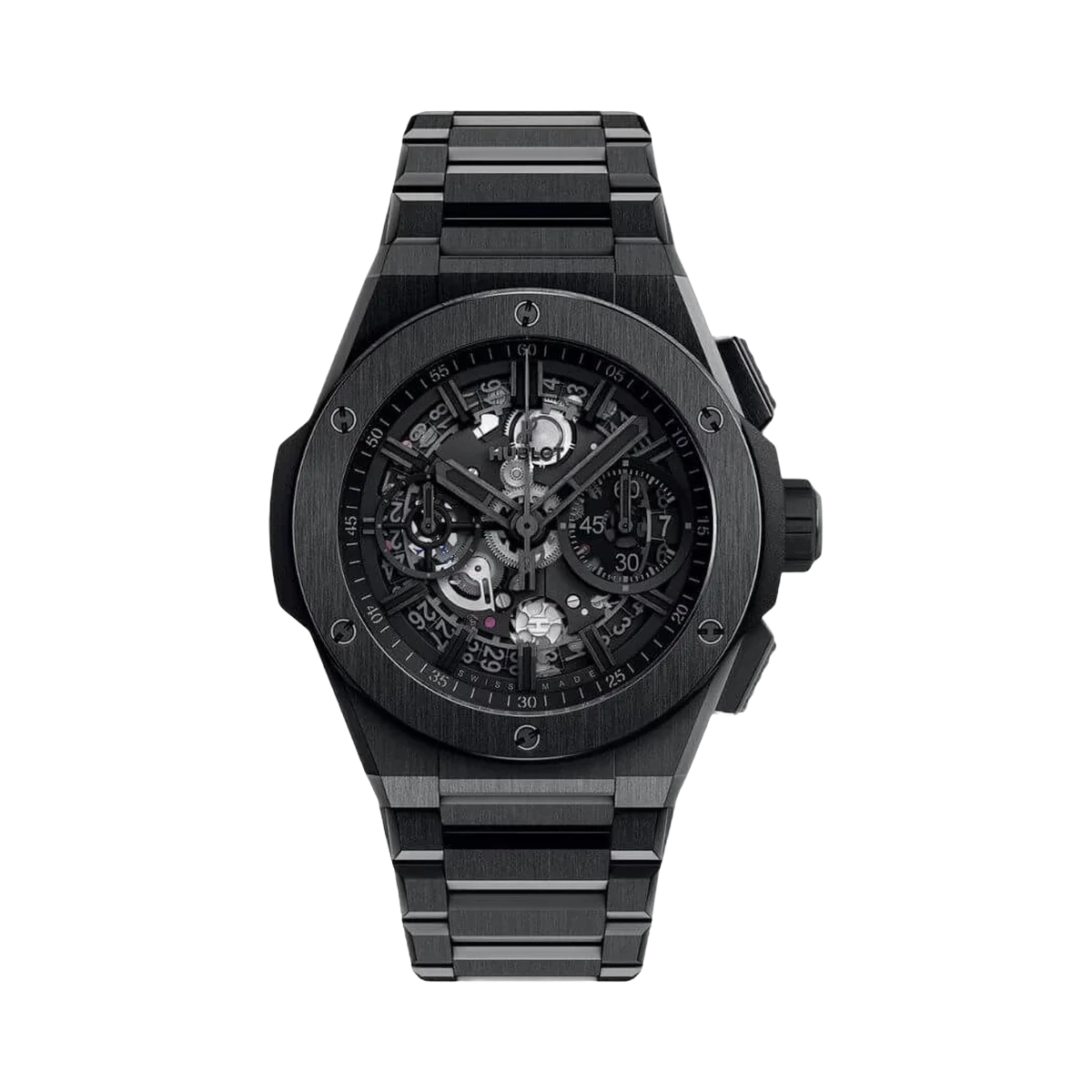 Hublot Big Bang 451.CX.1140.CX Ceramic Integral All Black Chronograph 42mm Schwarzes Zifferblatt Herrenuhr