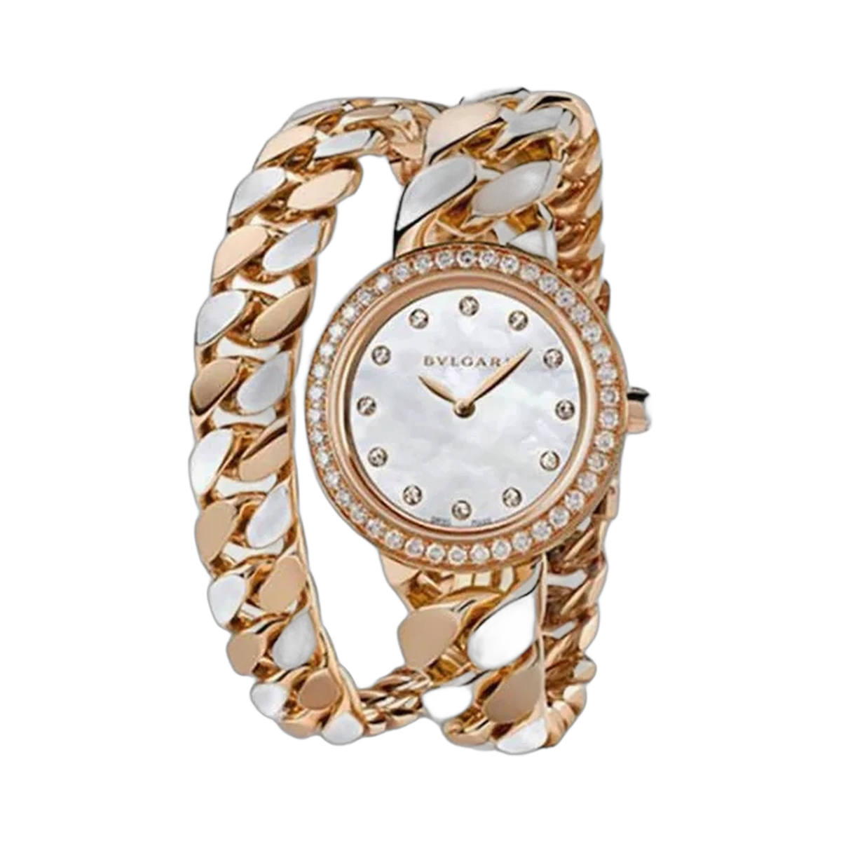 Bvlgari Bulgari Catene Damenuhr mit Gehäuse aus Roségold