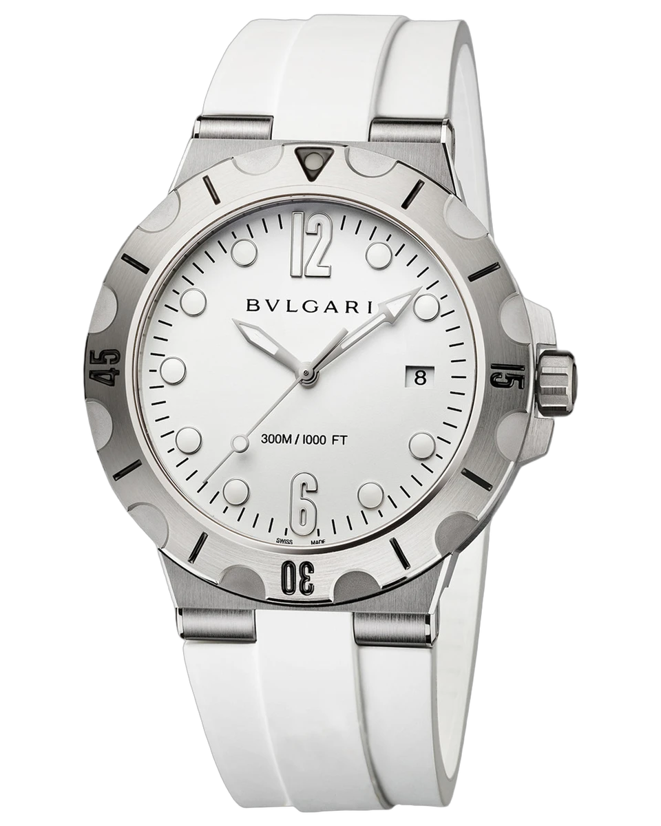 Bvlgari Diagono Scuba Automatic White 102733 41MM Stainless Steel