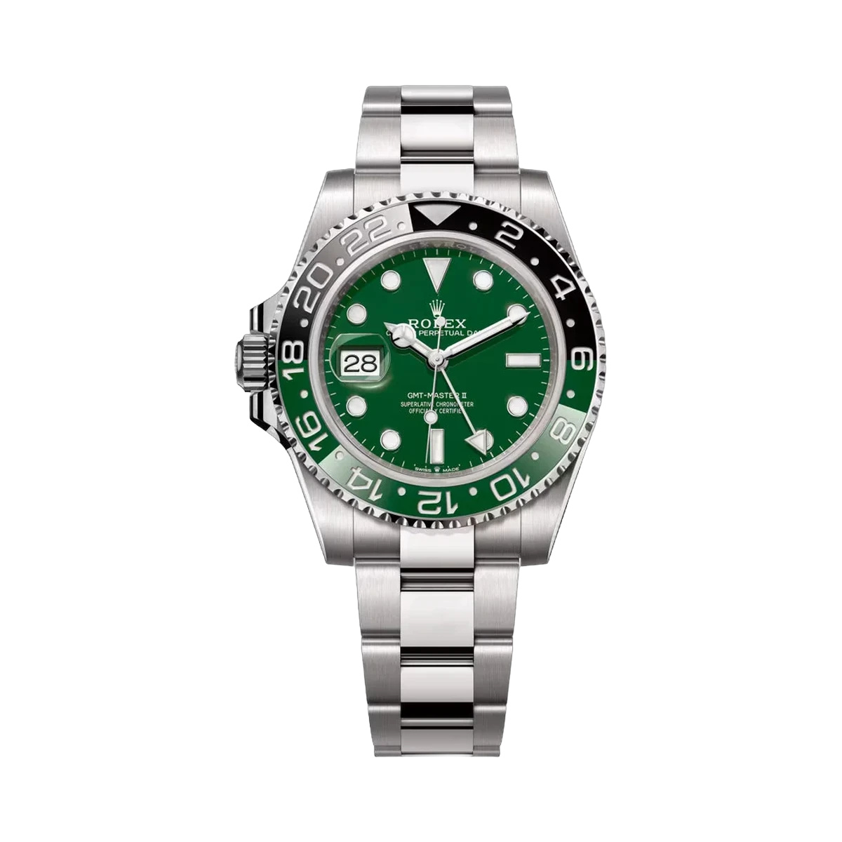 Rolex GMT-Master II Sprite 126729VTNR-0001 White Gold Oyster Bracelet 40mm Green Dial Men's Watch