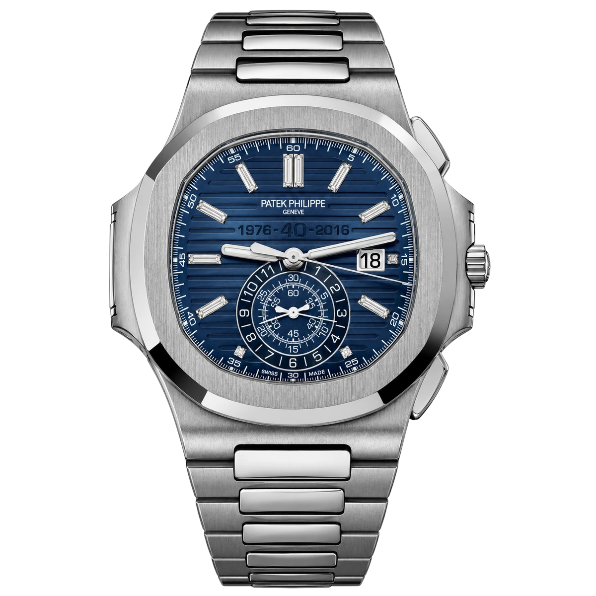百达翡丽鹦鹉螺 5976/1G-001 计时码表 40 周年 44 毫米 18K 白金男士手表
