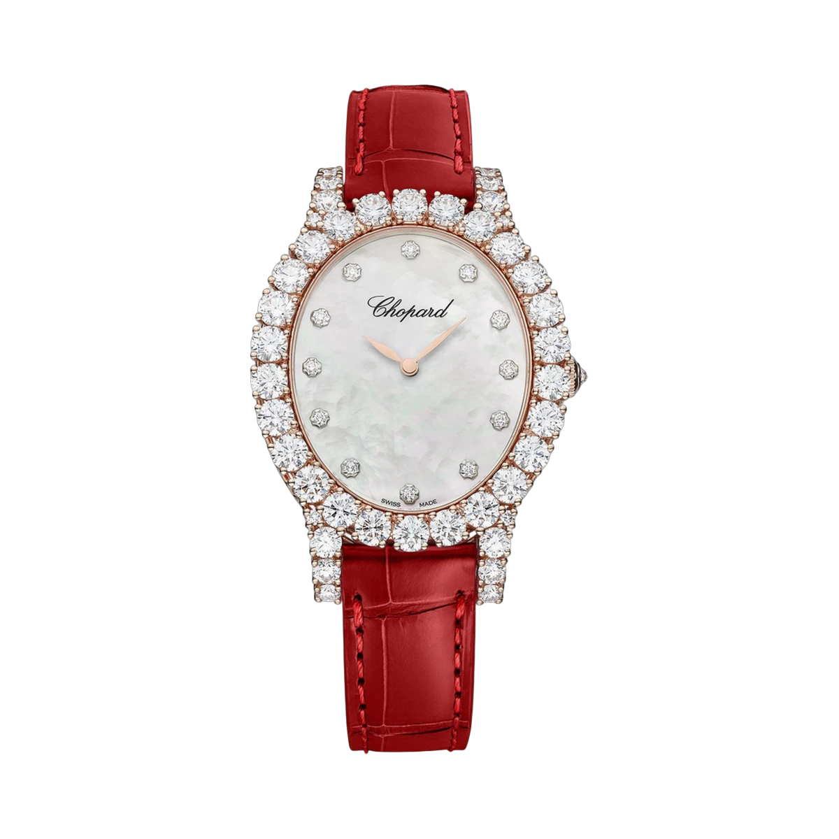 Chopard 139383-5223 L'HEURE DU DIAMANT OVAL ETHICAL RG MOP 18K ROSE GOLD