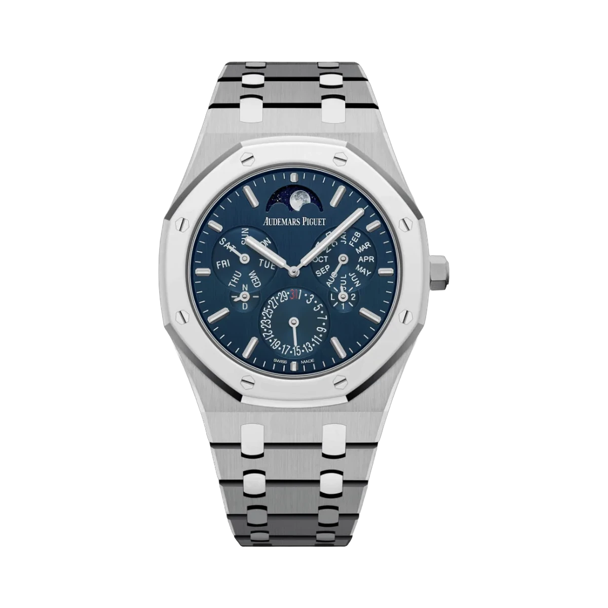 Audemars Piguet Royal Oak 26586IP.OO.1240IP.01 Perpetual Calendar Ultra-Thin Titanium Blue Dial