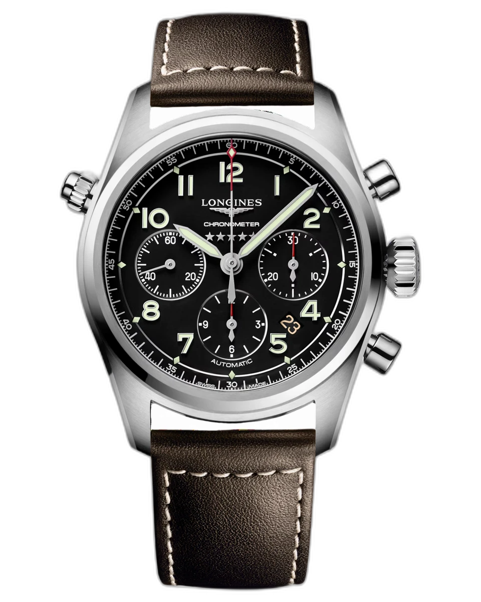 Longines Spirit Chronograph L38204530 42MM Stainless Steel Ceramic Bezel