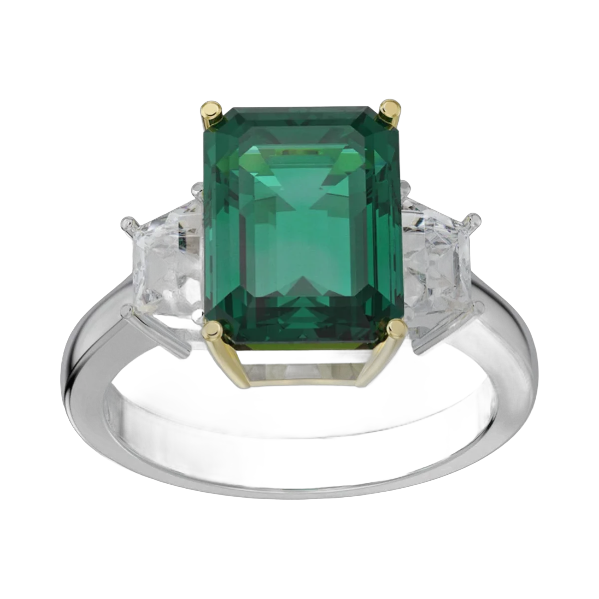 Embrace Emerald & Diamond Ring -HRD- F-G/VS-SI,737R,Total Wt - 5.26gm