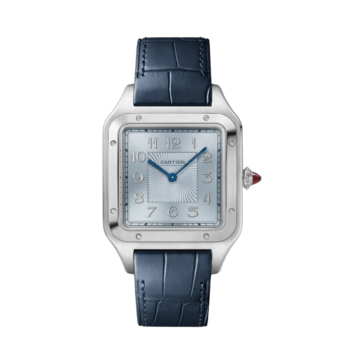 Cartier Santos Dumont CRWGSA0048 Platinum 46mm Blue Dial Mens Watch
