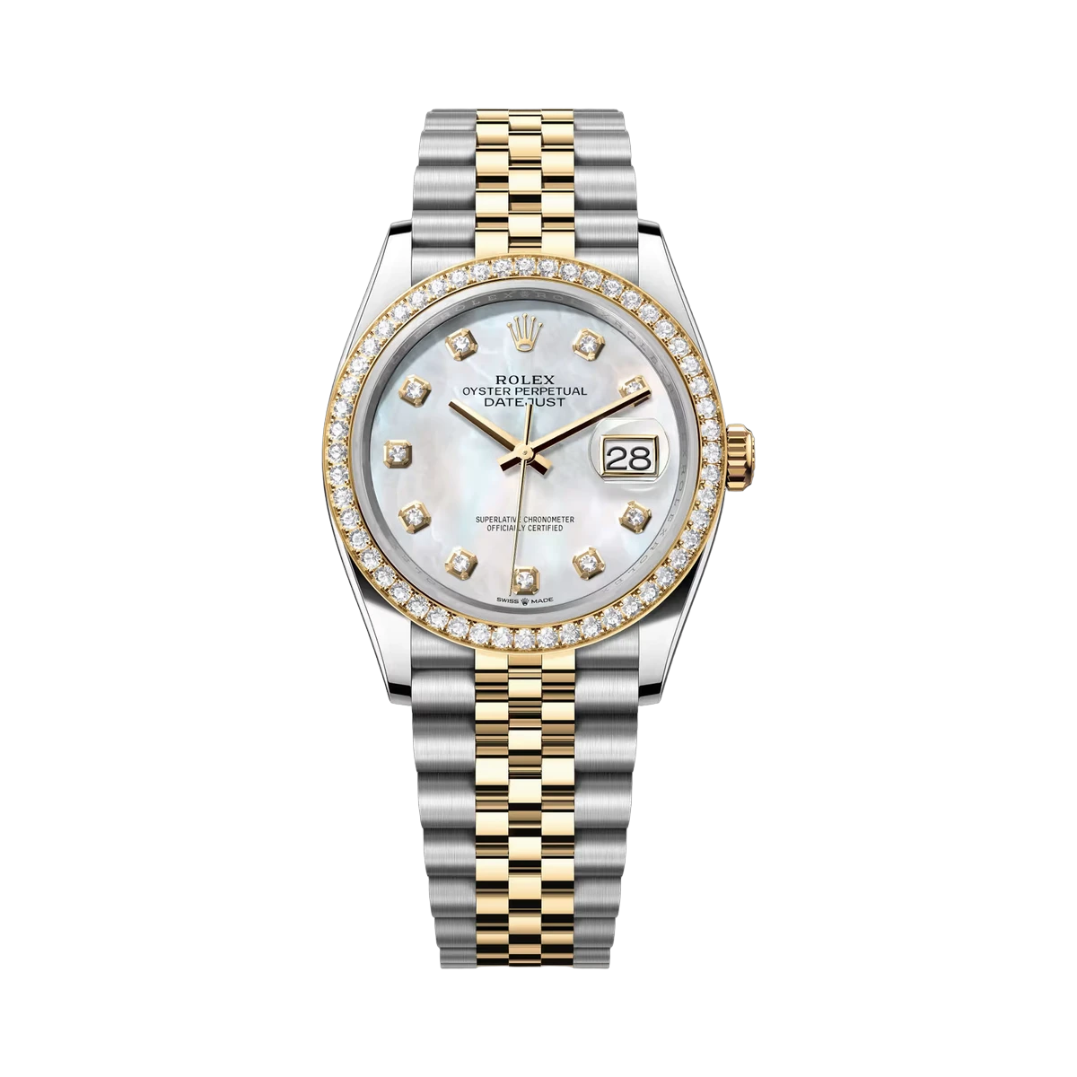 Rolex Datejust 126283RBR WMDJ MOP Diamond 36mm Women's Watch