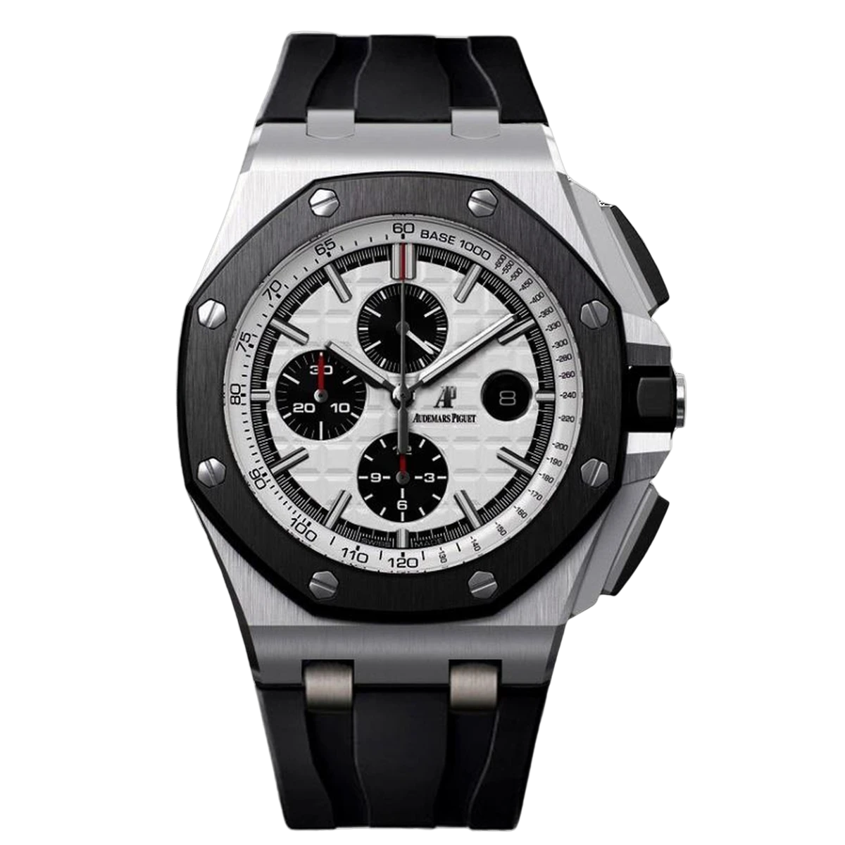 Audemars Piguet Royal Oak 26400SO.OO.A002CA.01 Offshore Chronograph Herrenuhr mit silberfarbenem Zifferblatt 44mm