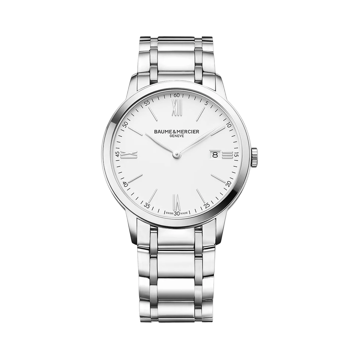 Baume & Mercier Classima M0A10354 Quartz 40mm White Dial Stainless Steel Mens Watch