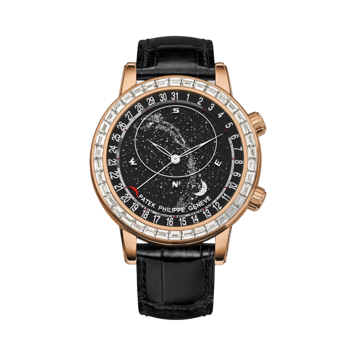 Patek Philippe Grand Complications 6104R-001 Celestial 18K Rose Gold Baguette Diamond-Set Men's Watch