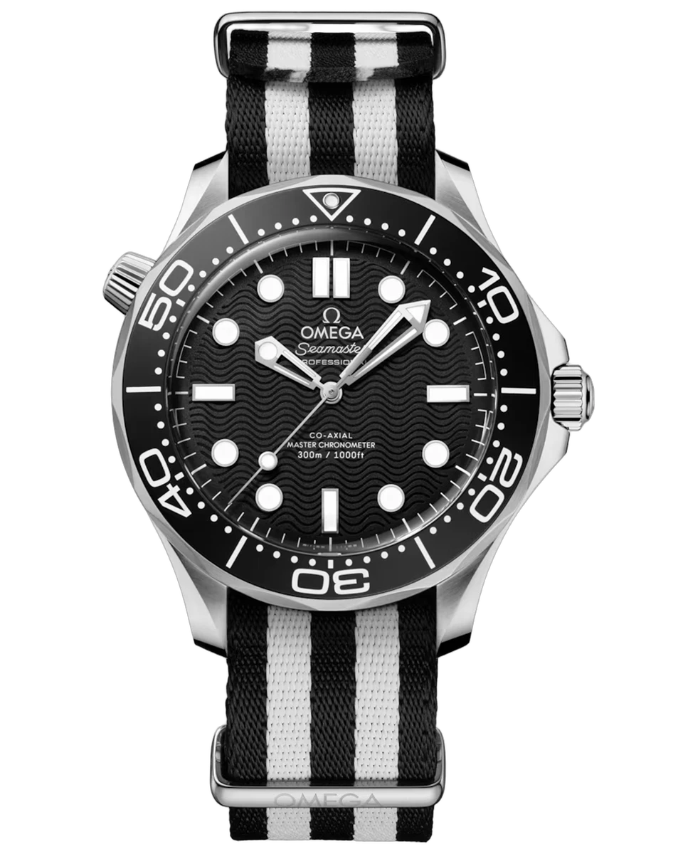 Omega Seamaster Diver 300 210.32.42.20.01.005 Black Aluminium Dial 42mm Stainless Steel NATO Strap