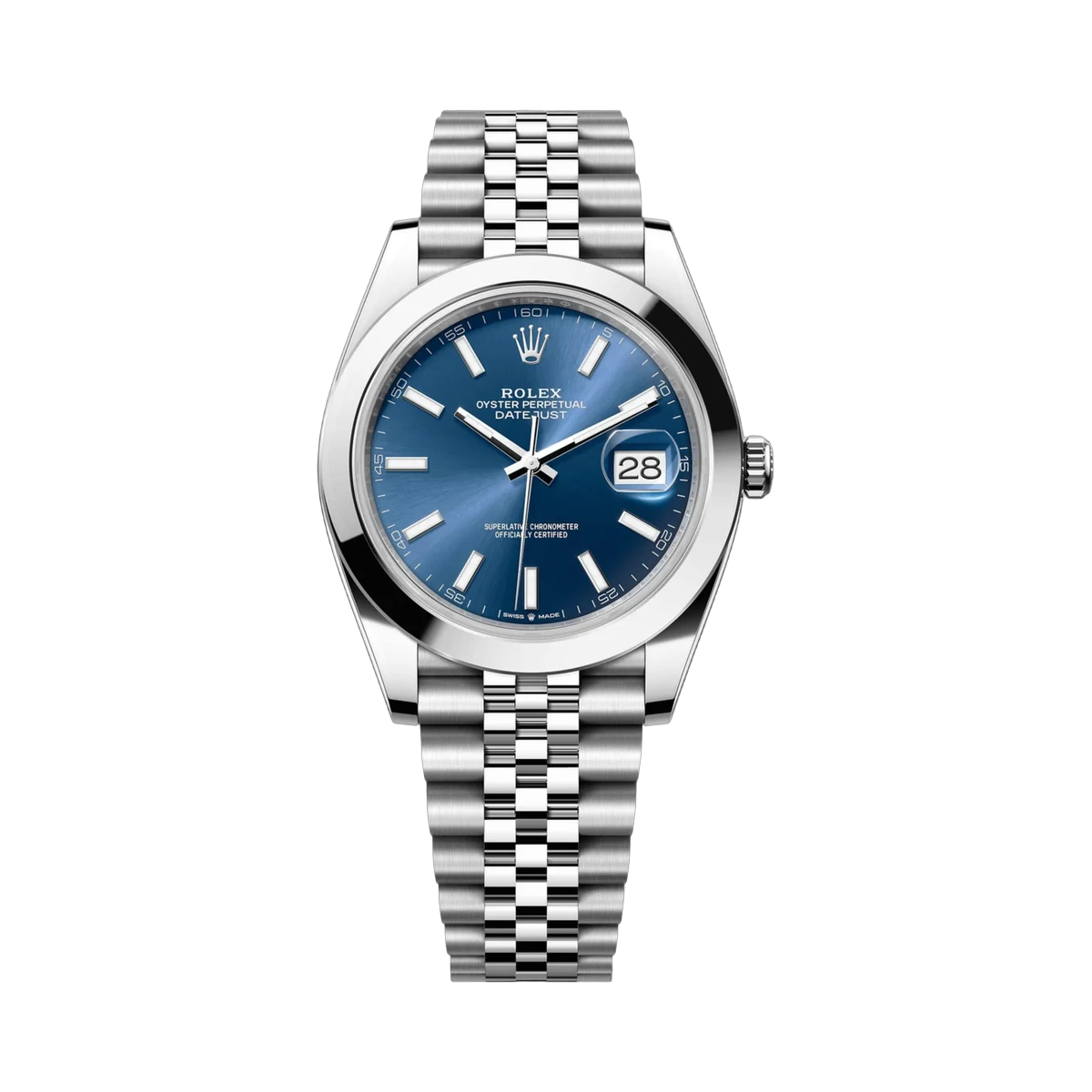 Rolex Datejust 126300 0002 Blue Index Dial 41mm Men's Watch