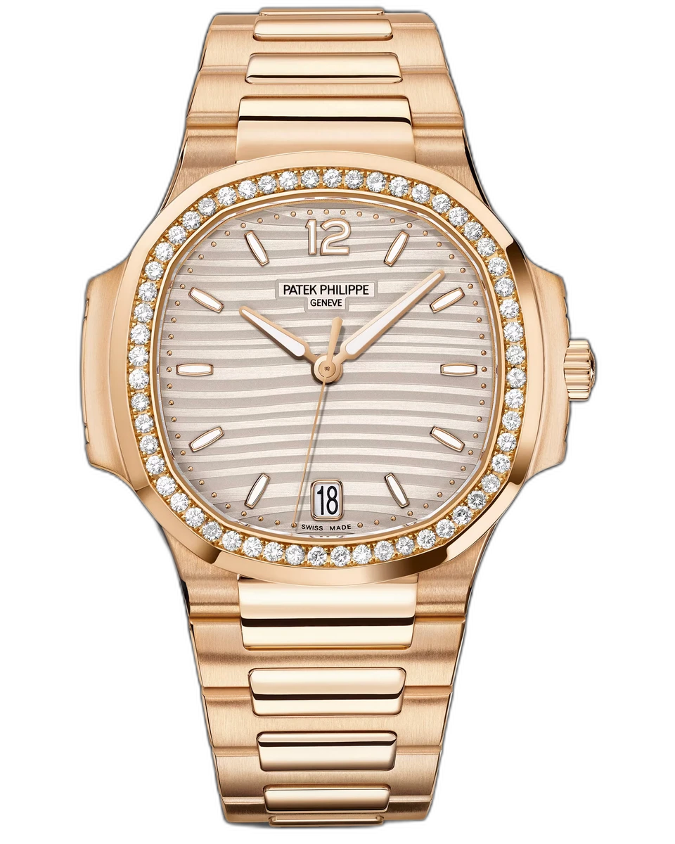 Patek Philippe Nautilus 7118/1200R-001 Silver Tone Dial 18K Rose Gold