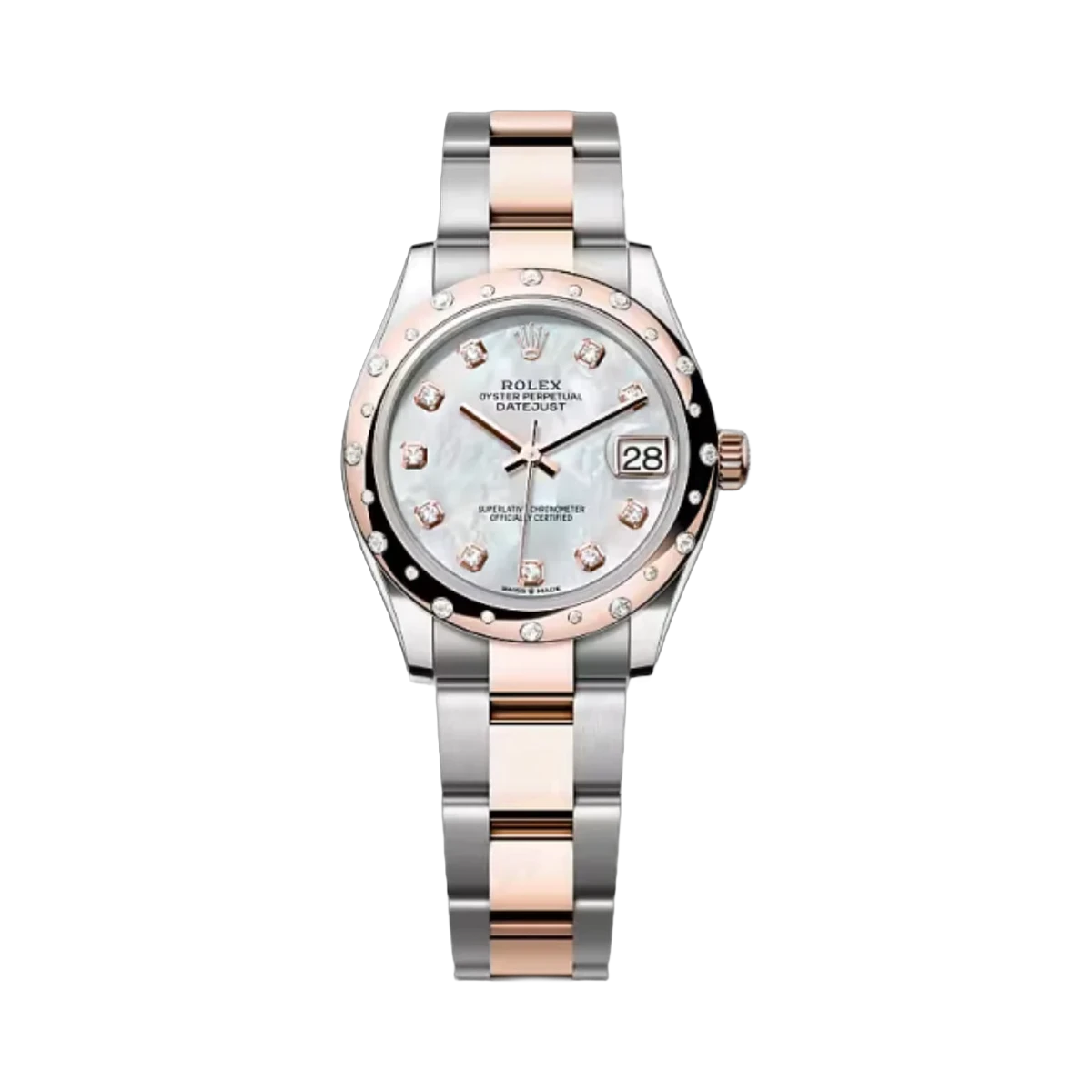 Rolex Datejust 278341RBR-0025 Oystersteel-Everose Gold MOP Dial 31mm Women’s Watch