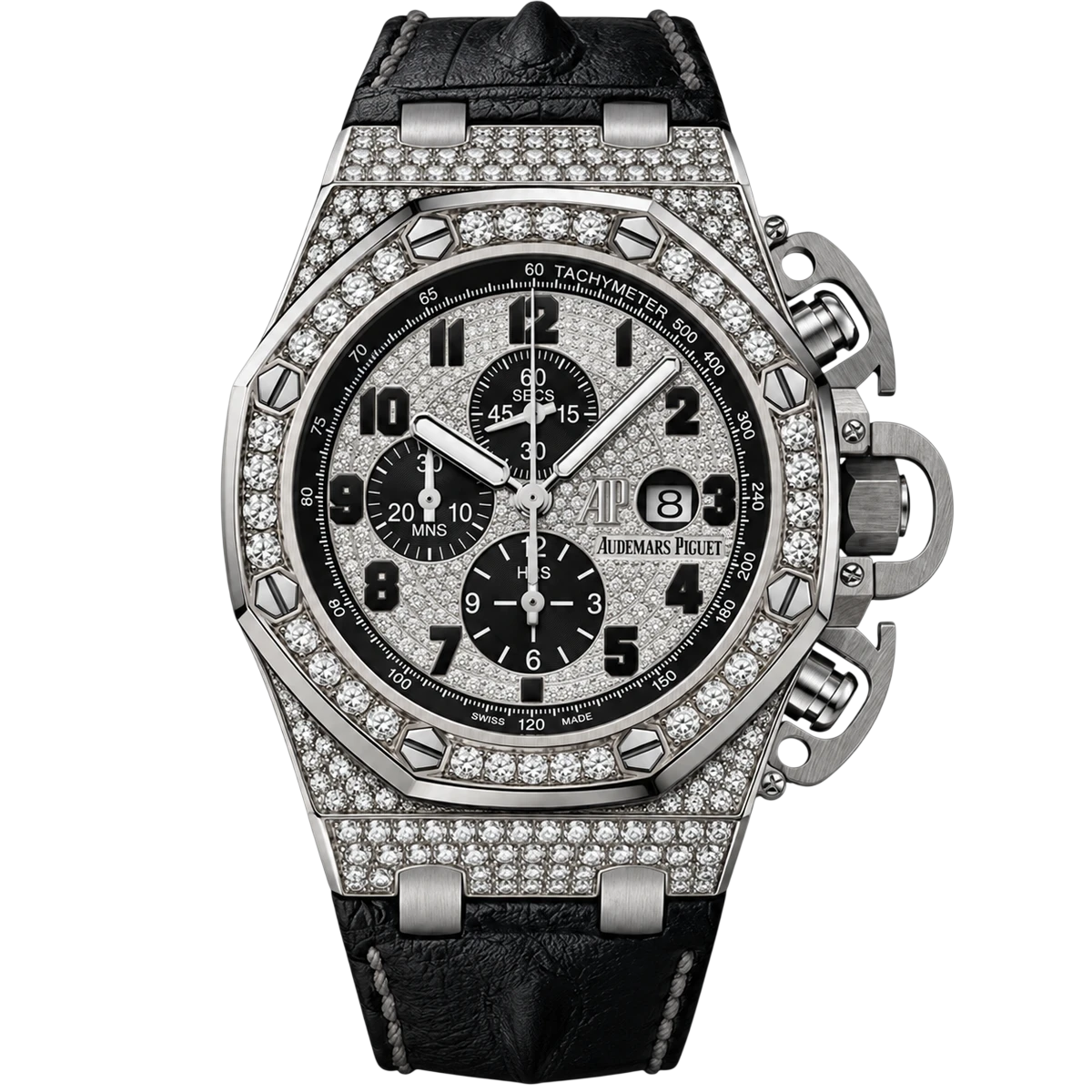 Audemars Piguet Royal Oak Offshore 26215.BC.ZZ.A101CR.01 Weißgold Paved Diamonds 48Mm Herrenuhr