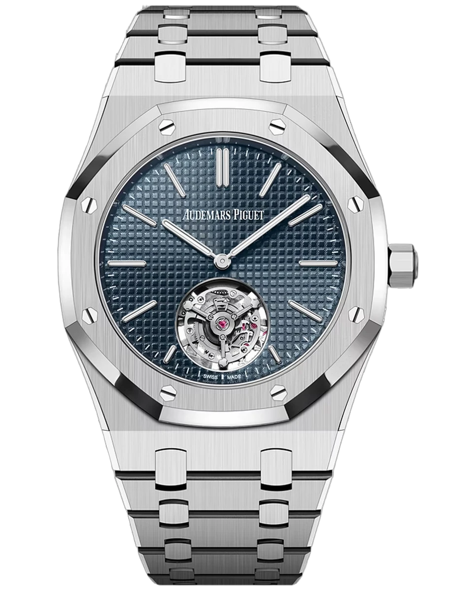 Audemars Piguet Royal Oak Flying Tourbillon 26670ST.OO.1240ST.02 Extra-Thin 39mm Edelstahl Blaues Zifferblatt