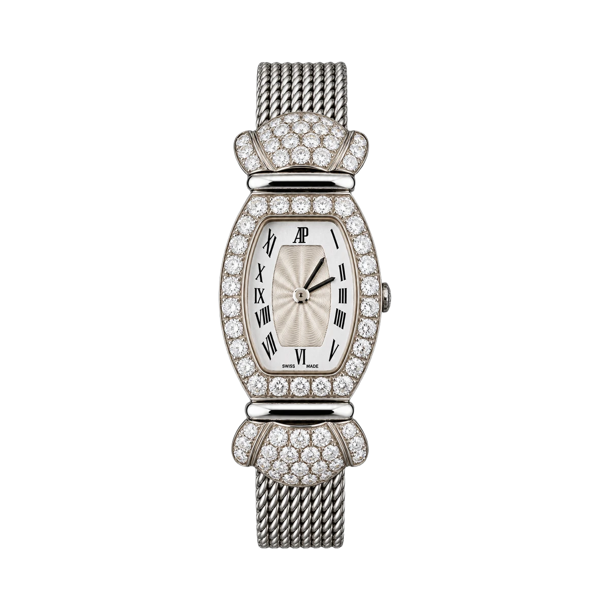 Audemars Piguet Charleston 67178BC.Z.1068BC.01 White Gold Diamond Bezel 14mm White Dial Ladies Watch
