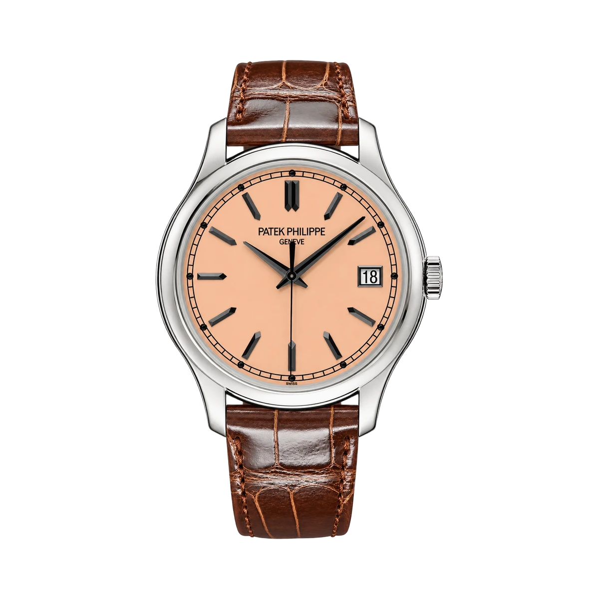 Patek Philippe Calatrava 5227G-015 Rose-Gilt Salmon Dial 18K White Gold Case 39MM