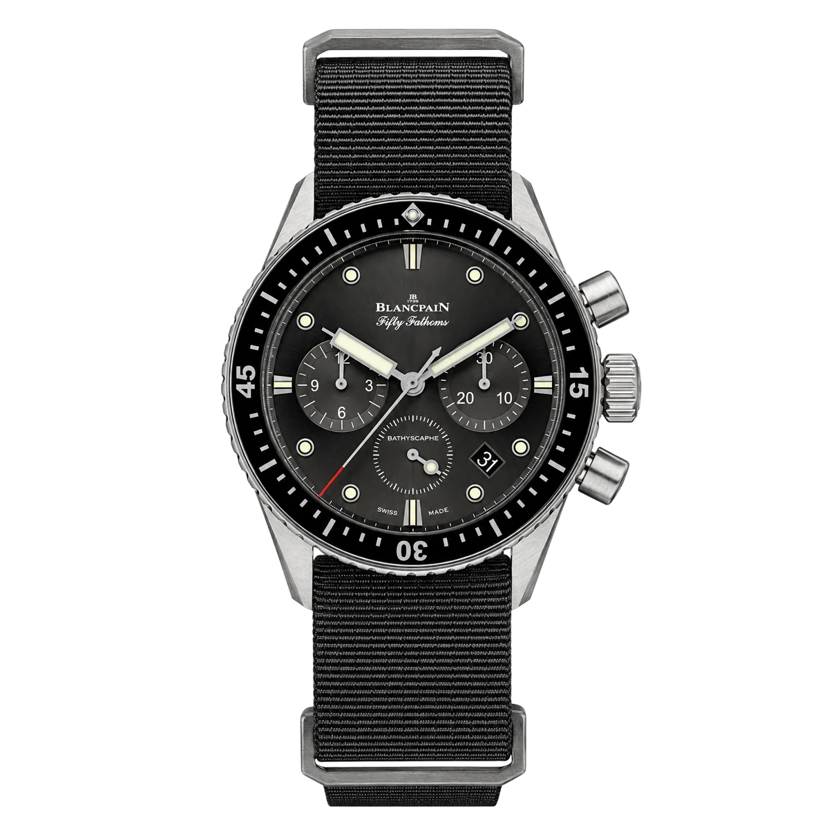 Blancpain Fifty Fathoms Flyback Chronograph 5200-1110-NABA 43MM Stainless Steel Rubber Strap
