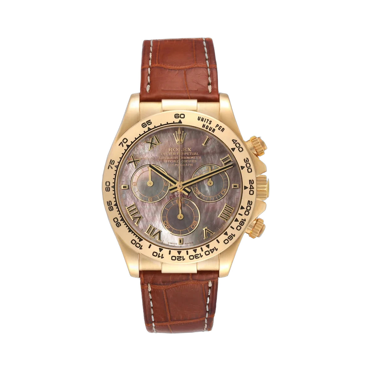 Rolex Cosmograph Daytona 116518 Yellow Gold 40mm MOP Dial Men's Watch