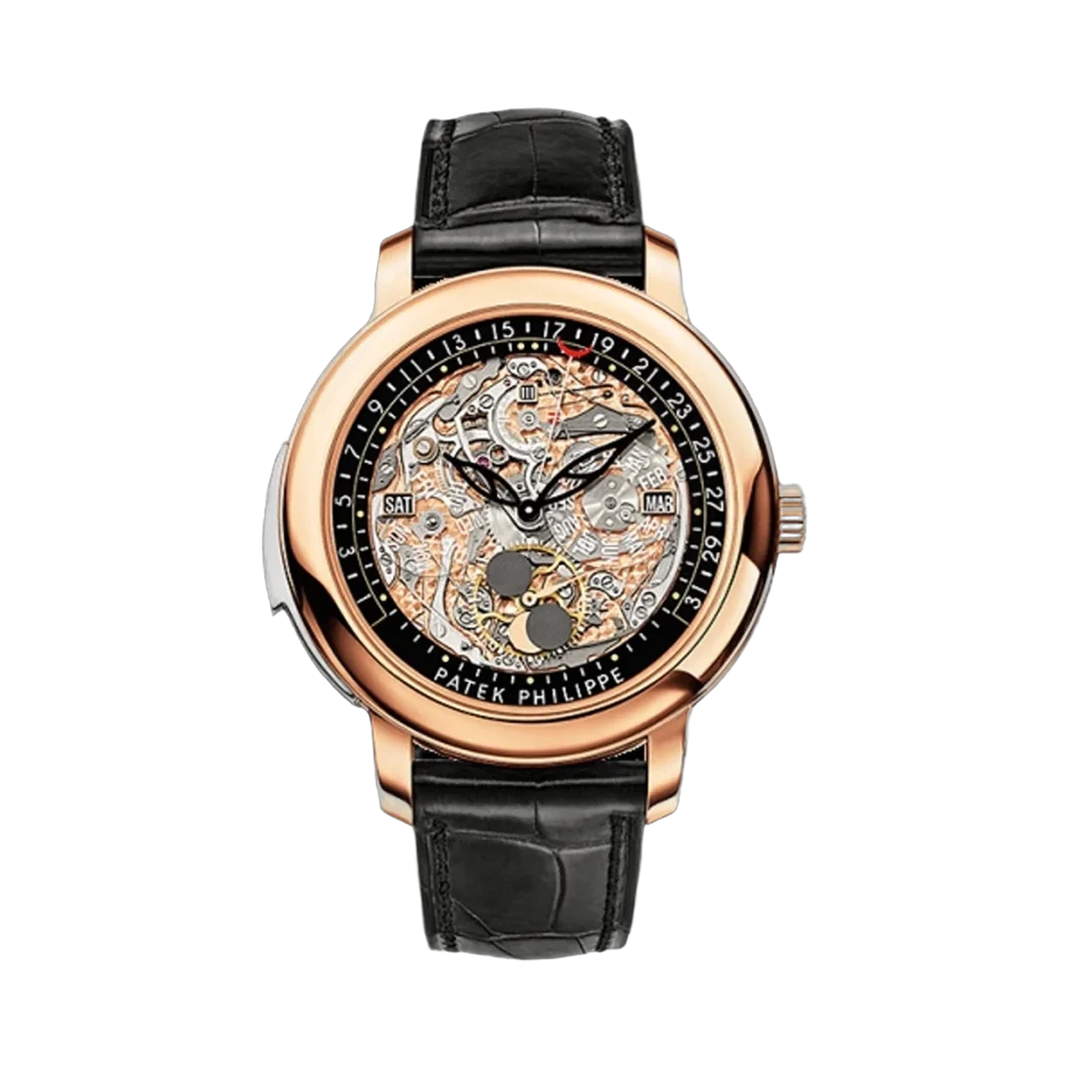 Patek Philippe Grand Complications 5304R-001 Perpetual Calendar Rose Gold 43mm Skeleton Dial Men's Watch