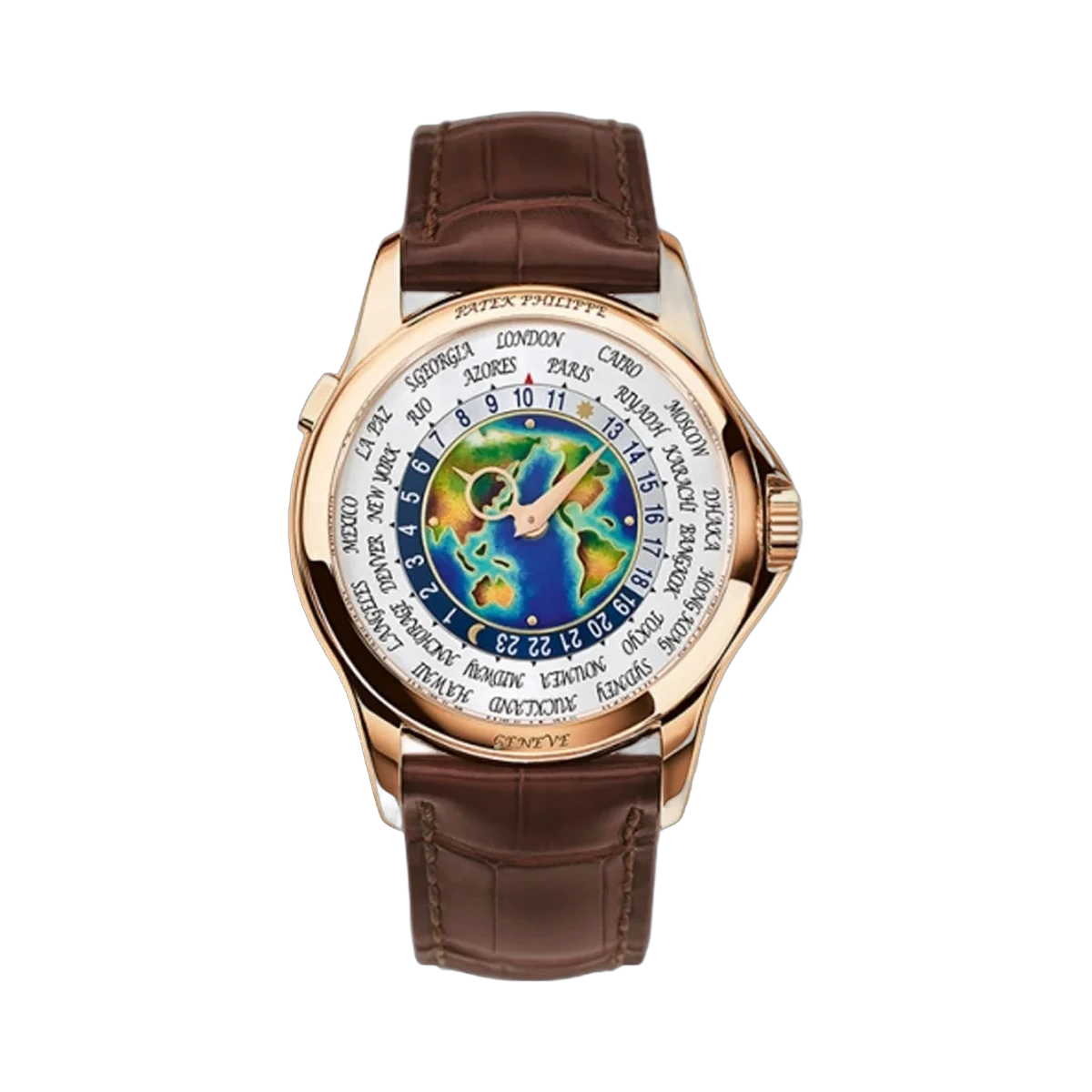 Patek Philippe Complications World Time 5131R-001 Rose Gold White Dial 39.5mm Men's Watch