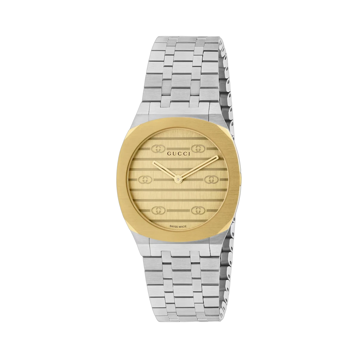 Gucci Gucci 25H 30mm Gold Dial Watch YA163502