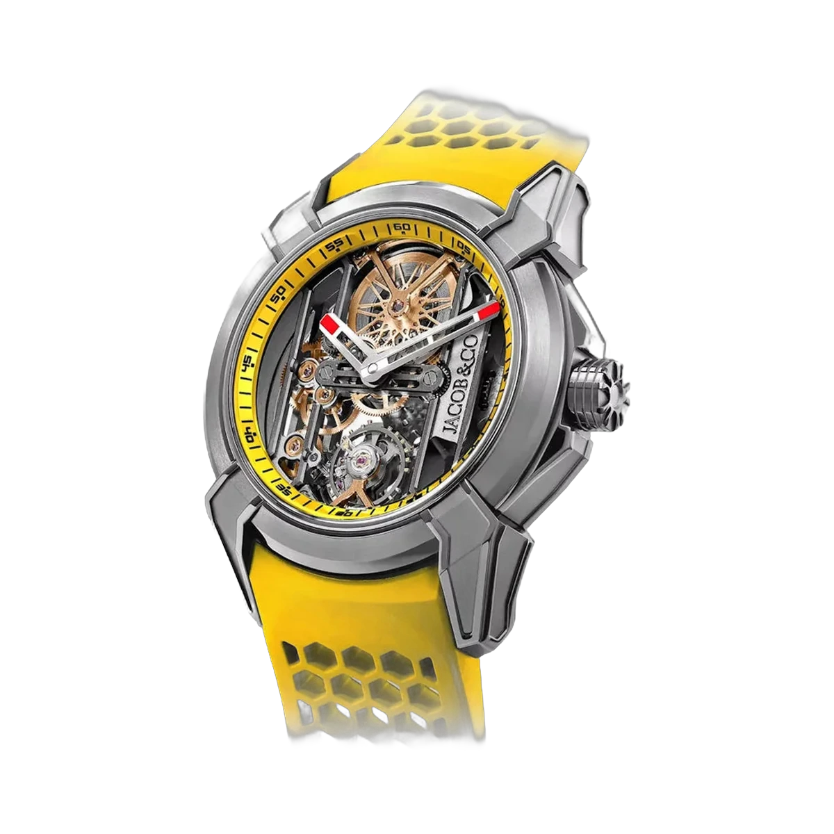 Jacob & Co. Epic X Skeleton EX110.20.AA.AQ.A Titanium Yellow 44mm Skeleton Dial Men's Watch
