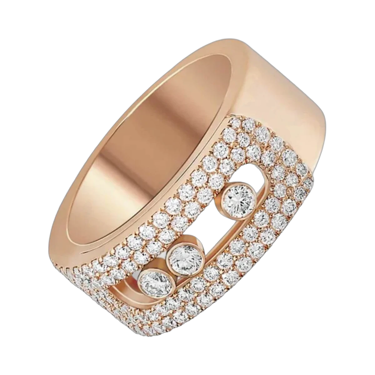 Messika Move Noa Gm 10102-PG-52 Pave Pink Gold Diamond Ring