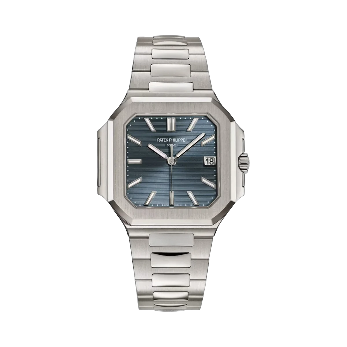 Patek Philippe Cubitus 7128/1G-001 White Gold Sunburst Blue-Gray Dial 40mm Men's Watch