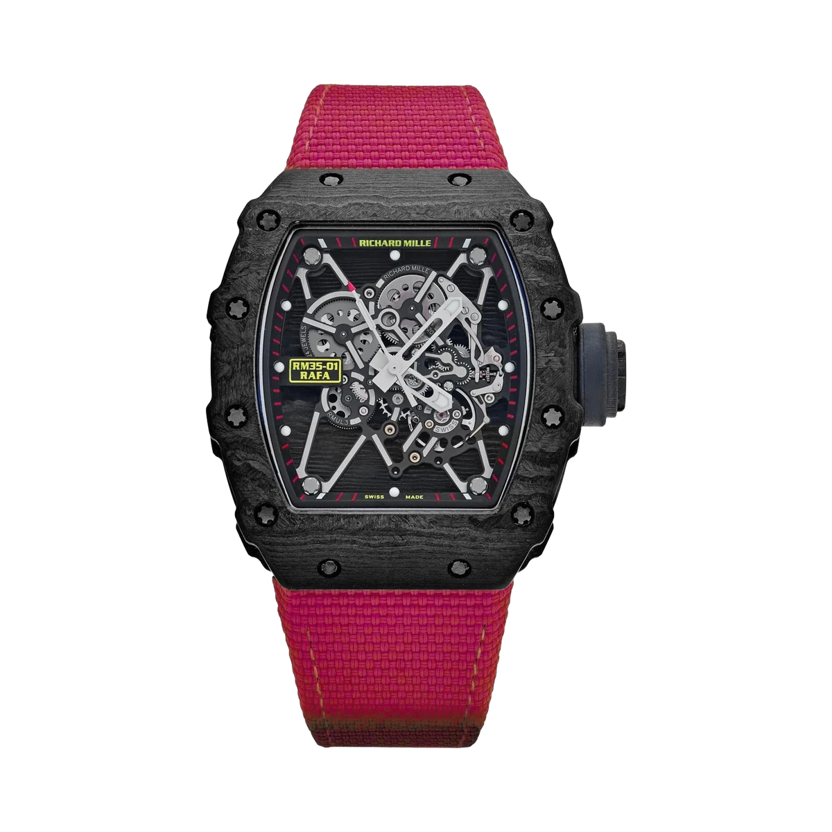 Richard Mille RM35-01 CA Rafael Nadal Signature Black Rubber Straps