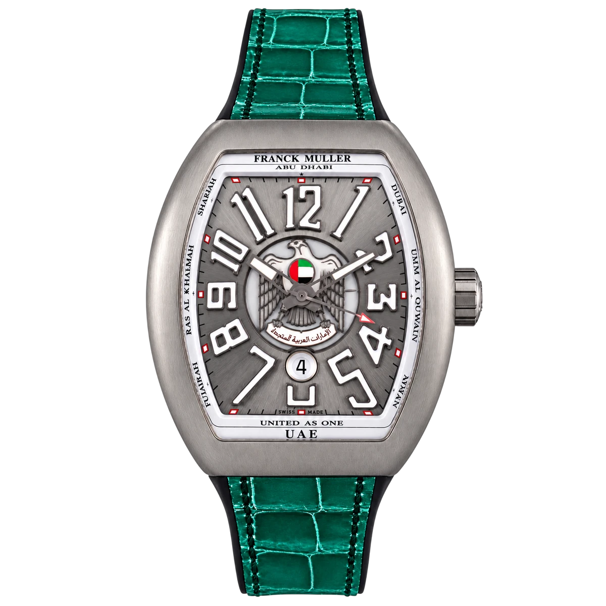 Franck Muller Vanguard Proud to Be Emirati Titanium Silver Dial V45 SC DT TTBR NR