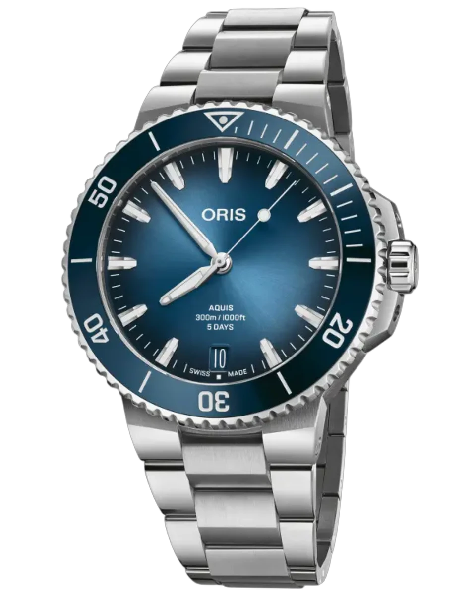 Oris Aquis Date Calibre Automatic Blue Dial 01 400 7790 4135-07 8 23 02PEB 43mm Stainless Steel
