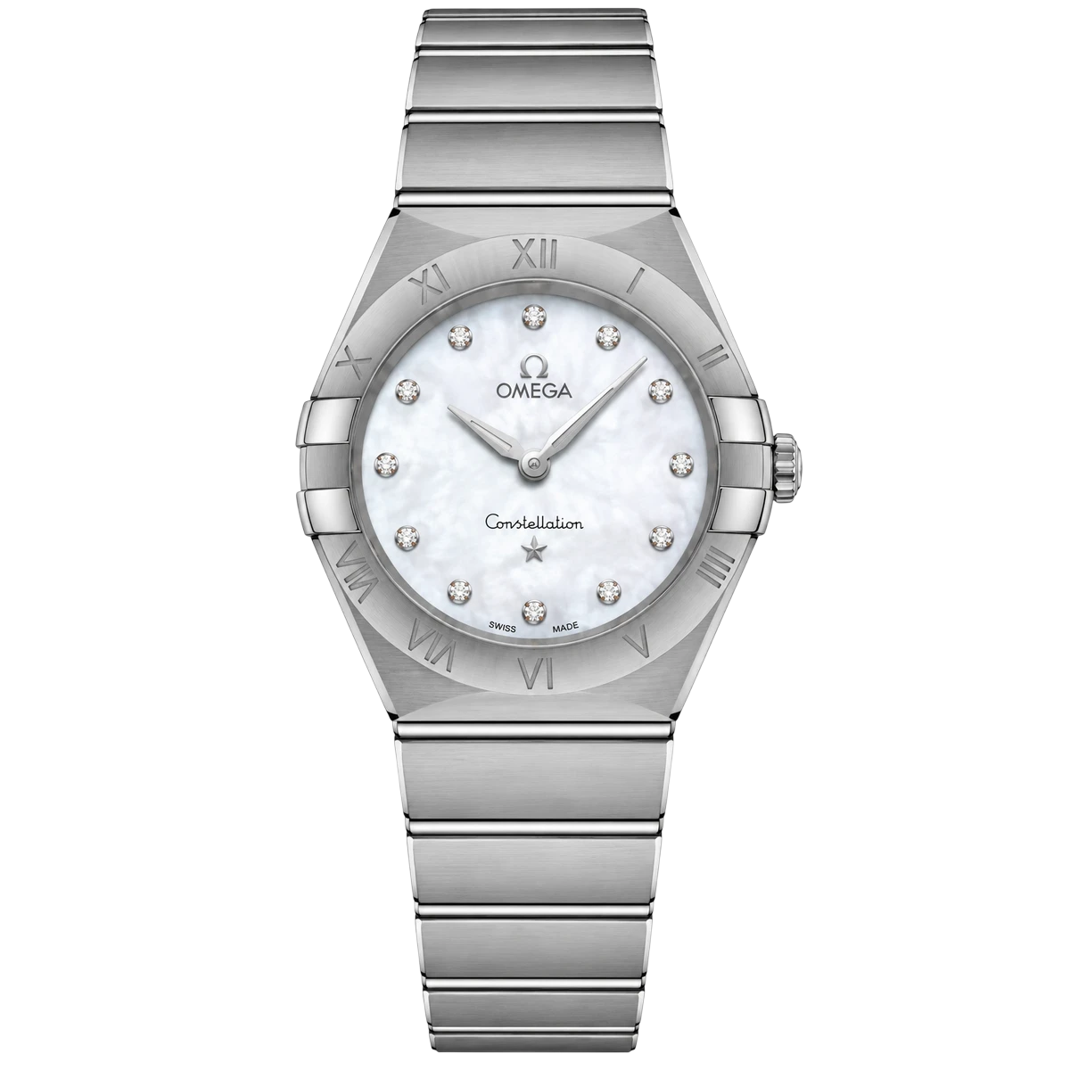 Omega Constellation Manhattan Quartz MOP Dial 28mm 131.10.28.60.06.001
