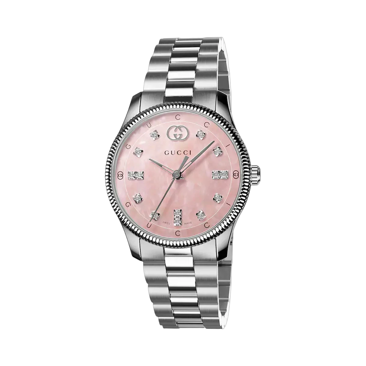 Gucci Gucci G-Timeless Pink MOP Diamond Dial 29mm Watch YA1265062