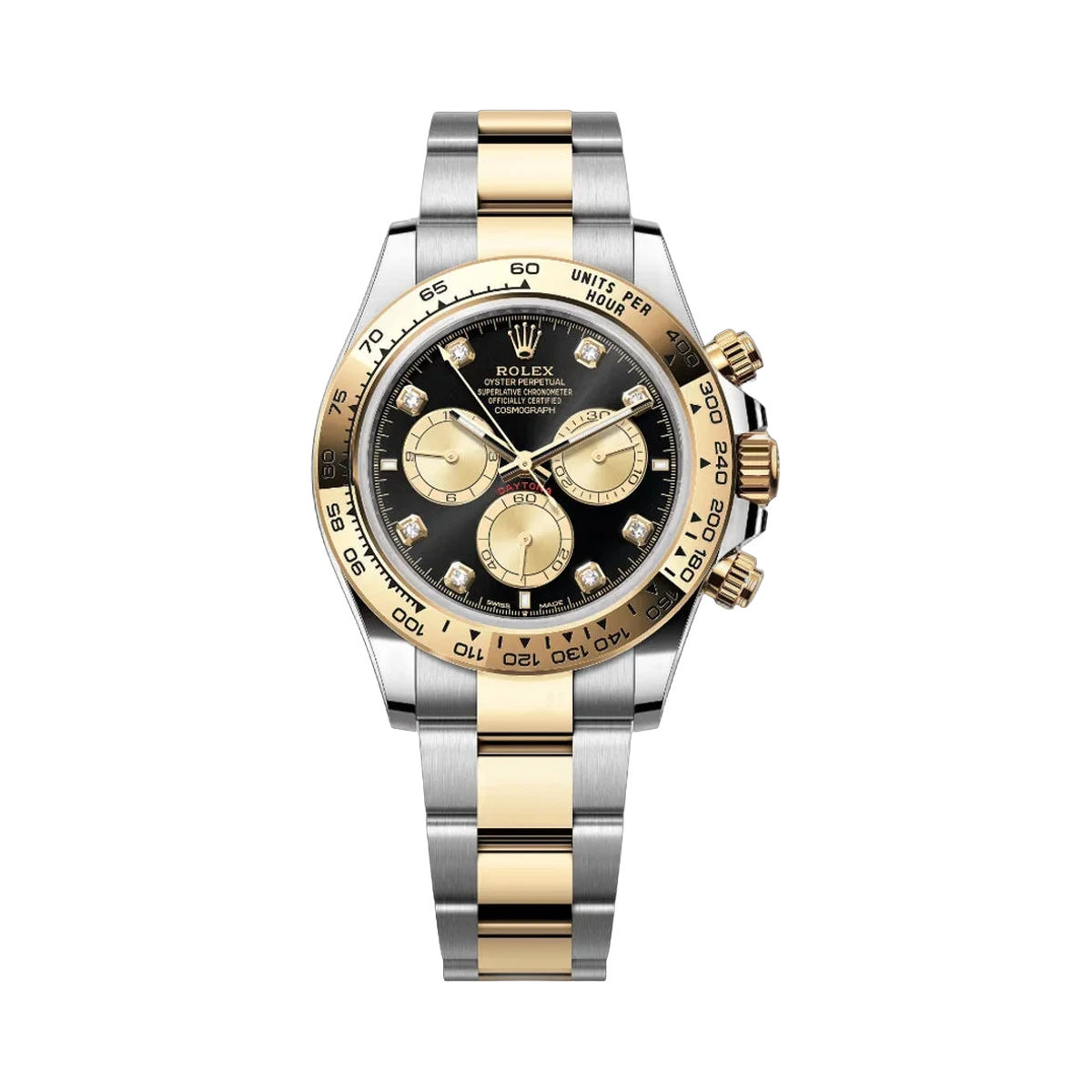 Rolex Cosmograph Daytona 126503-0002 Oystersteel & Yellow Gold 40mm Black Diamond Dial Men's Watch