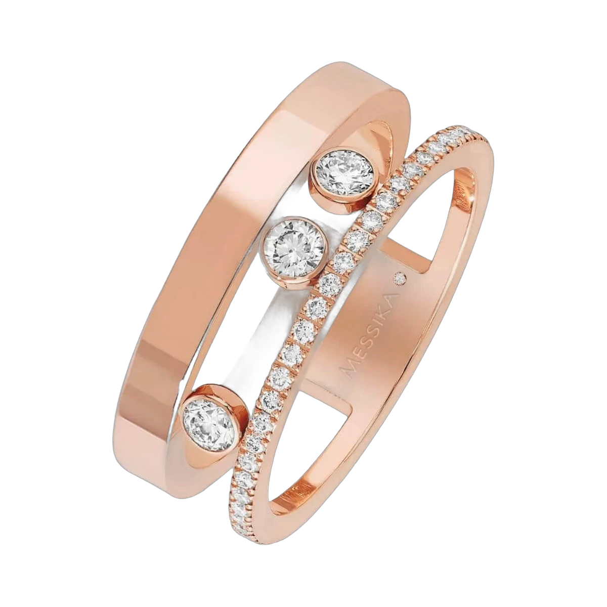 Messika Move Romane 06516-PG Pink Gold Diamond Ring