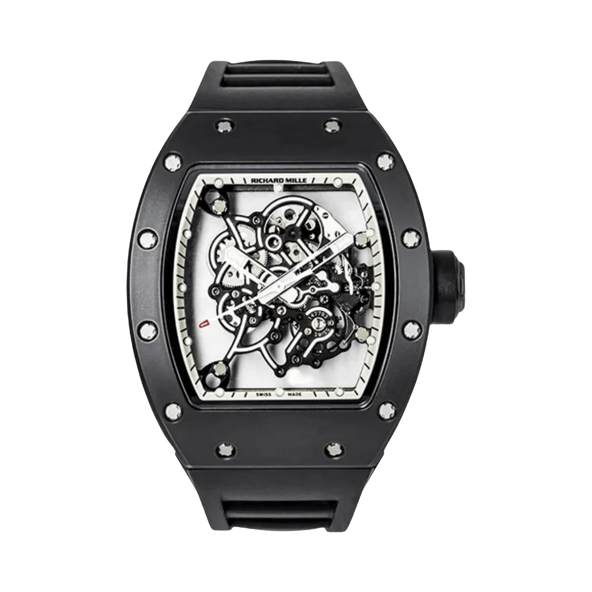 Richard Mille RM 055 Bubba Watson Americas White Drive Ceramic 50mm Skeleton Dial Men's Watch