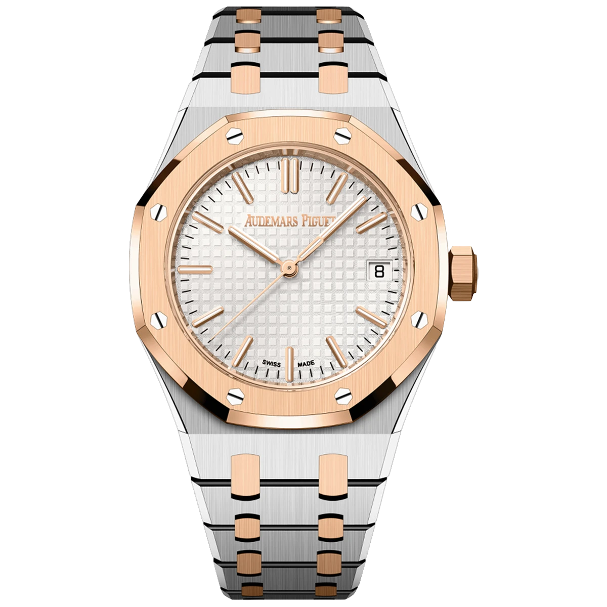 Audemars Piguet Royal Oak 15450SR.OO.1256SR.01 Damenarmbanduhr aus Stahl und Roségold, 37 mm
