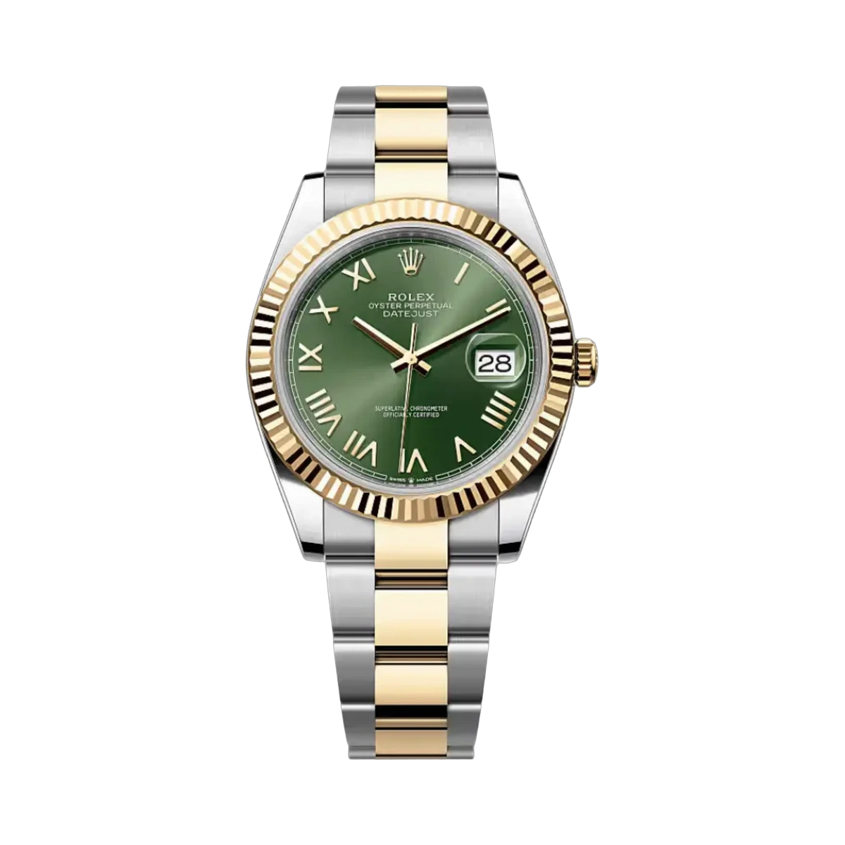 Rolex Datejust 126333 0024 Green Roman Dial 41mm Men's Watch