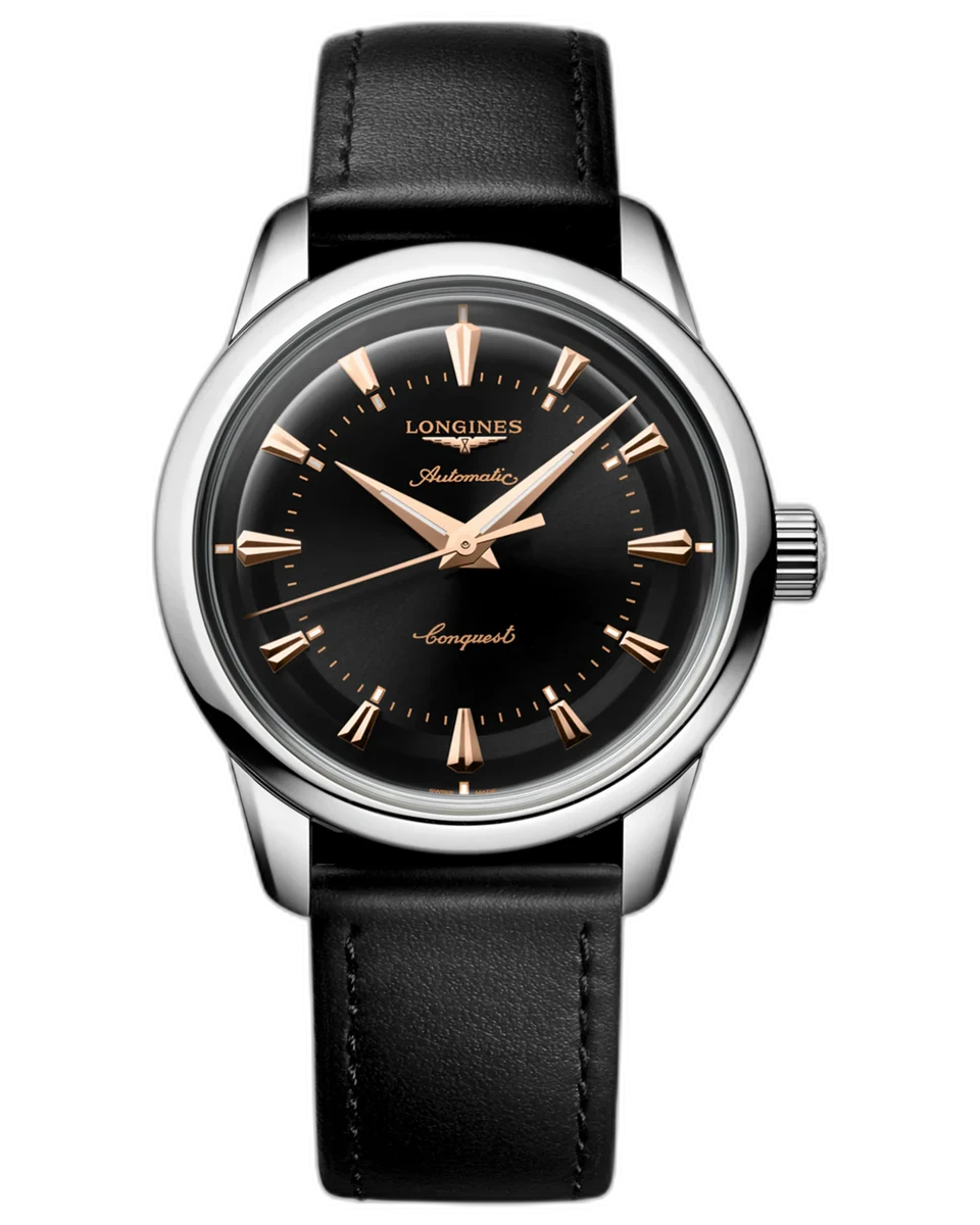 Longines Conquest Heritage L16494522 M8M 38mm Black Dial Men's Watch