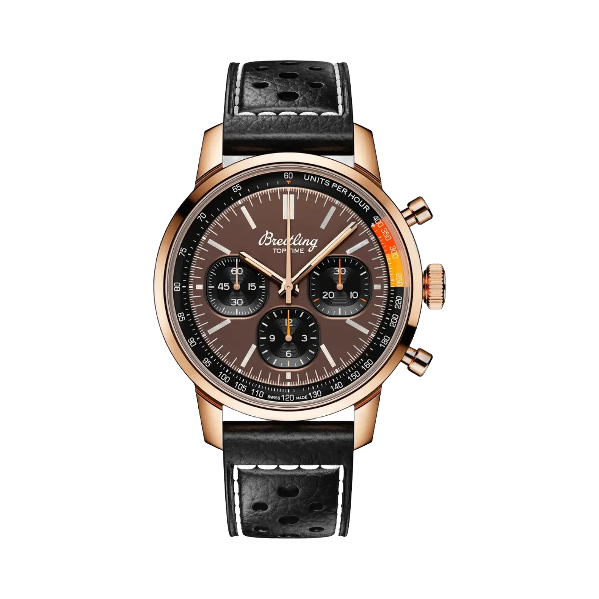 Breitling Top Time B01 RB01761A1Q1X1 18k Rotgold 41mm Braunes Zifferblatt Herrenuhr